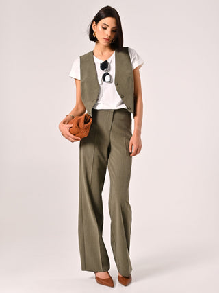 Pantaloni Verde Militare in Poliviscosa