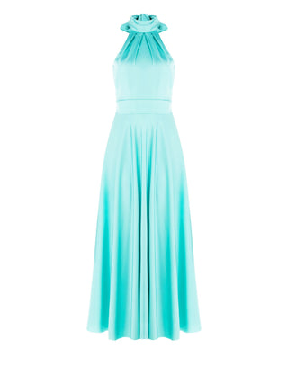 Langes Kleid in Wassergrün