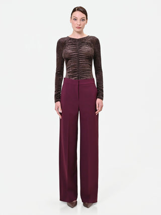 Burgundy Red Palazzo Trousers