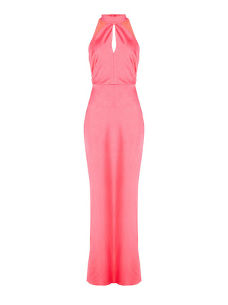 Slinky Dress in Camellia Pink Satin