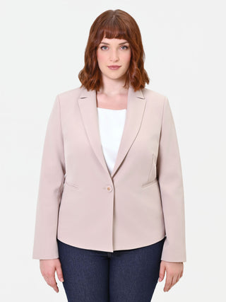 Giacca Curvy monopetto tortora beige