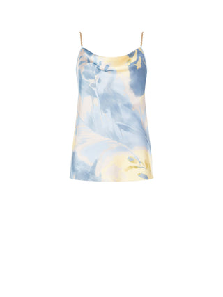 Top aus Satin mit Schmuckträgern