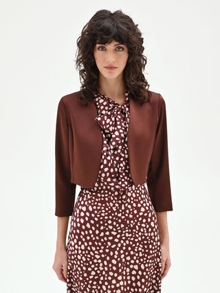 Coprispalle marrone in raso