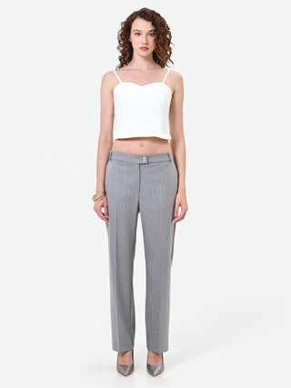 Light Grey Pinstripe Trousers