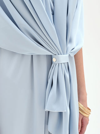 Sky Blue Satin Wrap