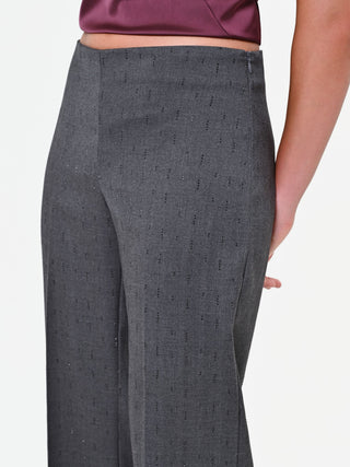 Dunkelgraue Hose mit geradem Bein