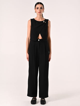 Black Pleated Trousers