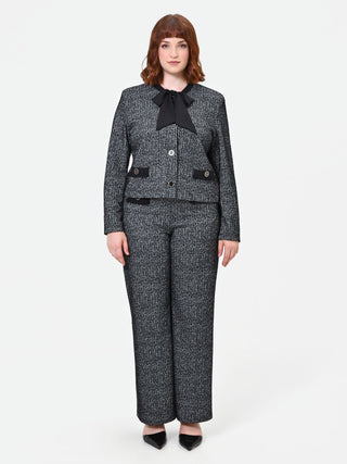 Giacca Curvy in bouclé nera