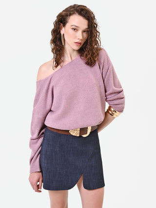 Chocolate High-Waist Belt with Hammered Buckle
