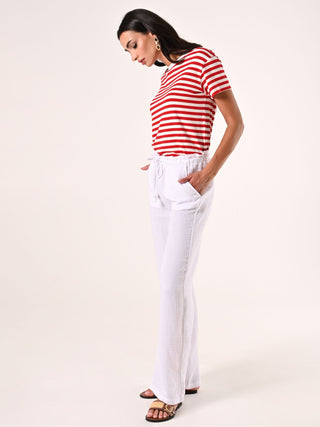 Pantaloni Ampi in Cotone Bianco