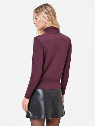 Rollkragenpullover in Bordeaux
