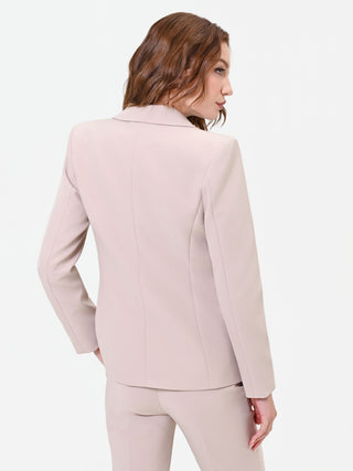 Taupe Beige Single-Breasted Jacket