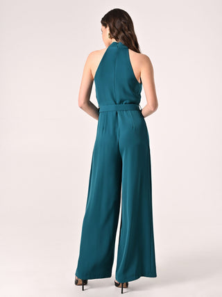 Peacock Green Palazzo Jumpsuit