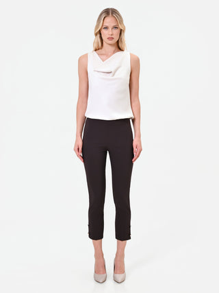 Dark Brown Trousers with Side Slit