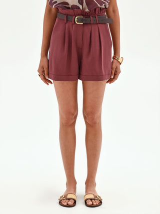 High-Waisted Red Shorts
