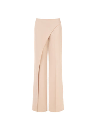 Flowy Asymmetric Trousers in Taupe