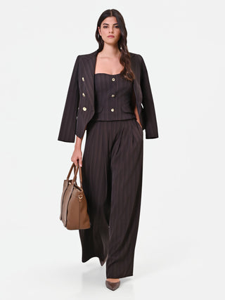 Pantalone palazzo gessato testa di moro