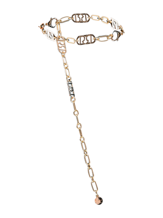 Belt with Logoed Chain