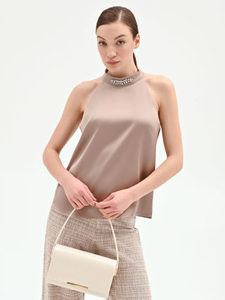 Taupe-beige top