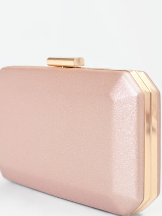 Pink Glitter Boxy Clutch