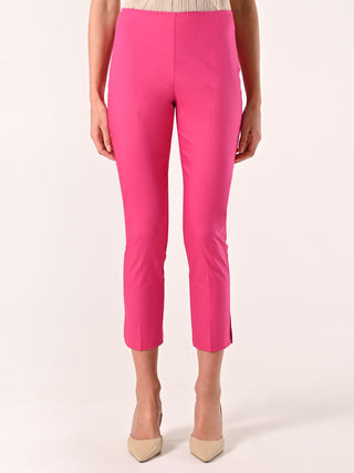 Pantaloni Skinny in Cotone Fuxia