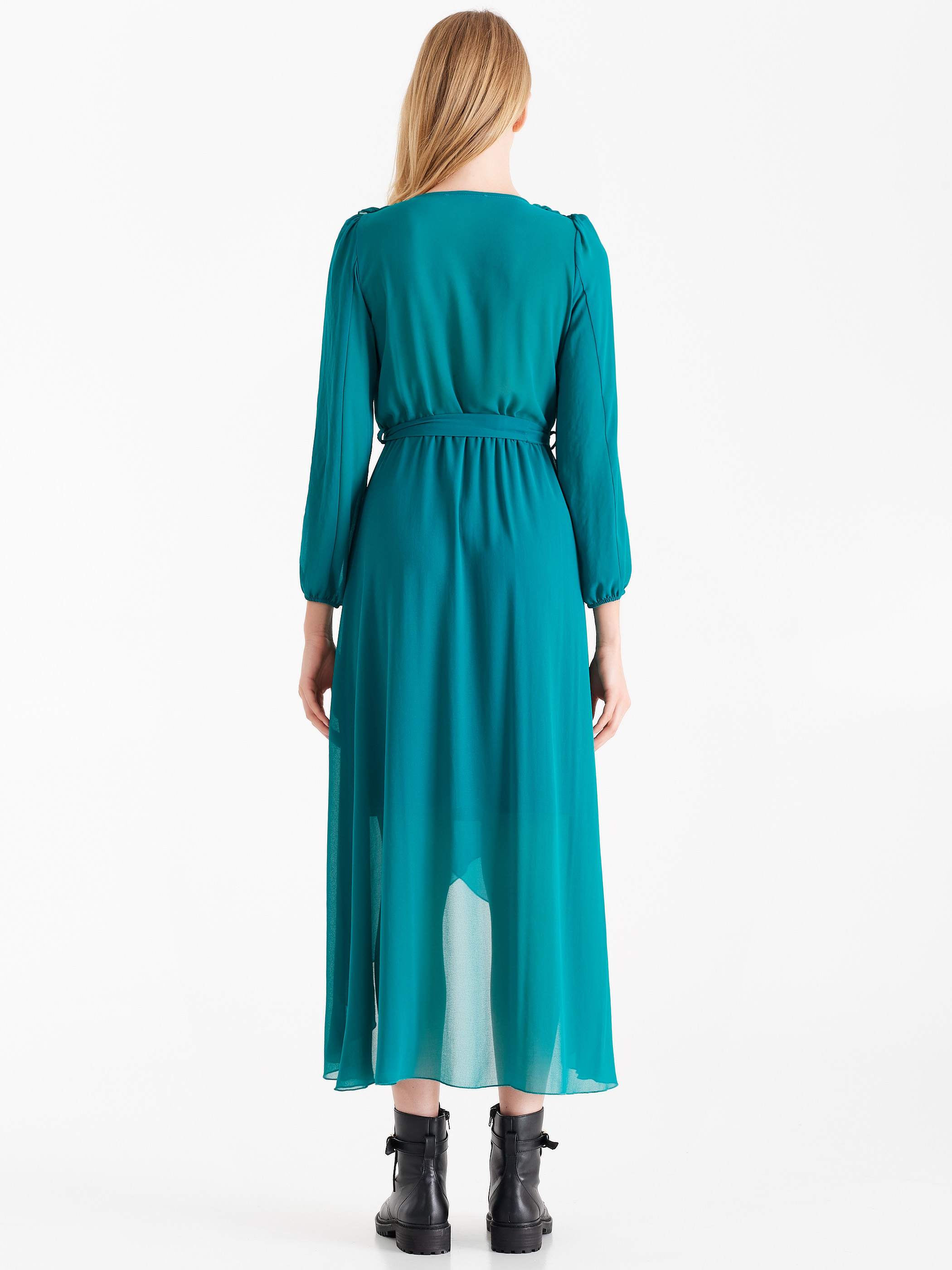 blue georgette dress
