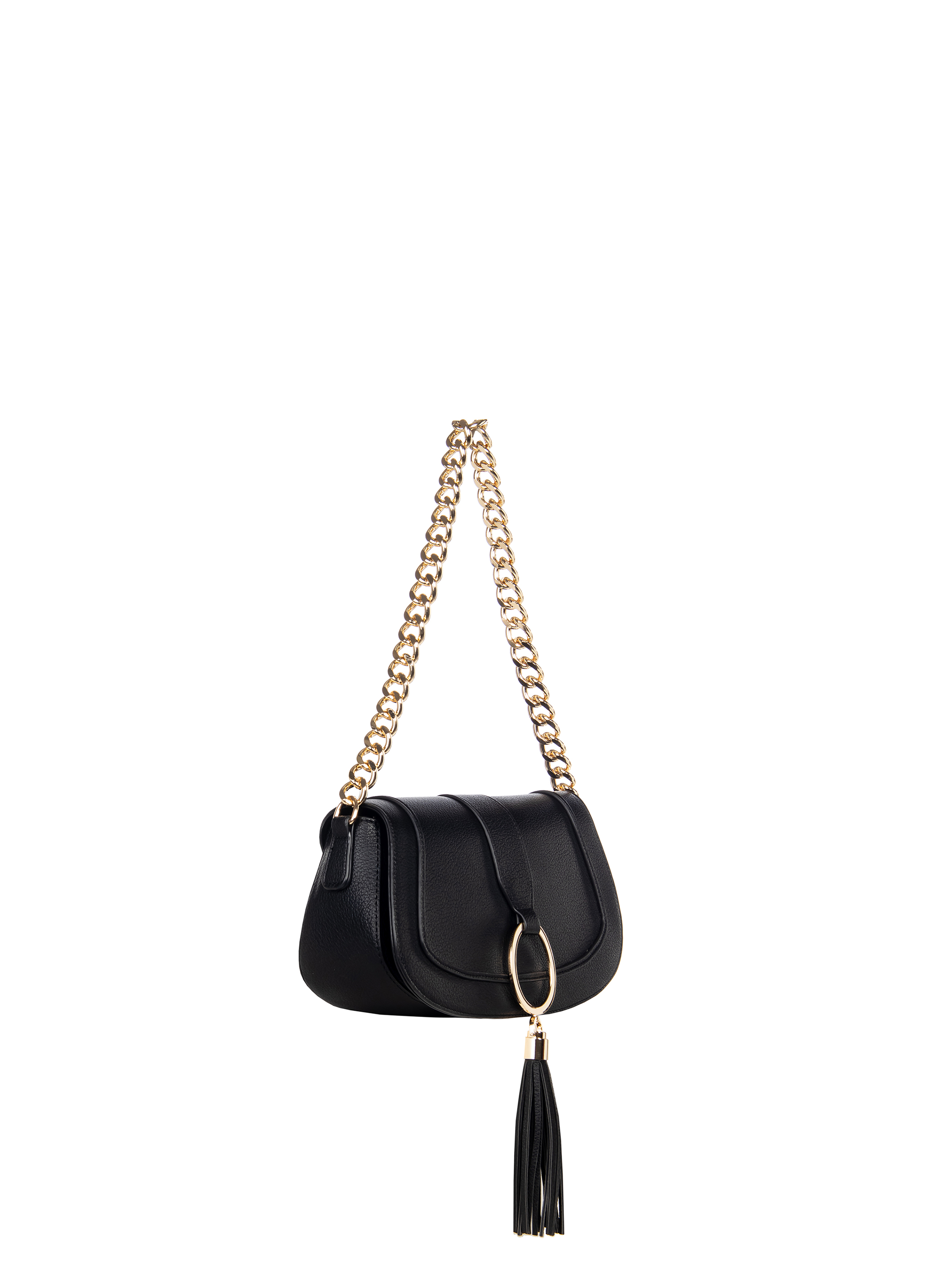 Shoulder bag with tassels