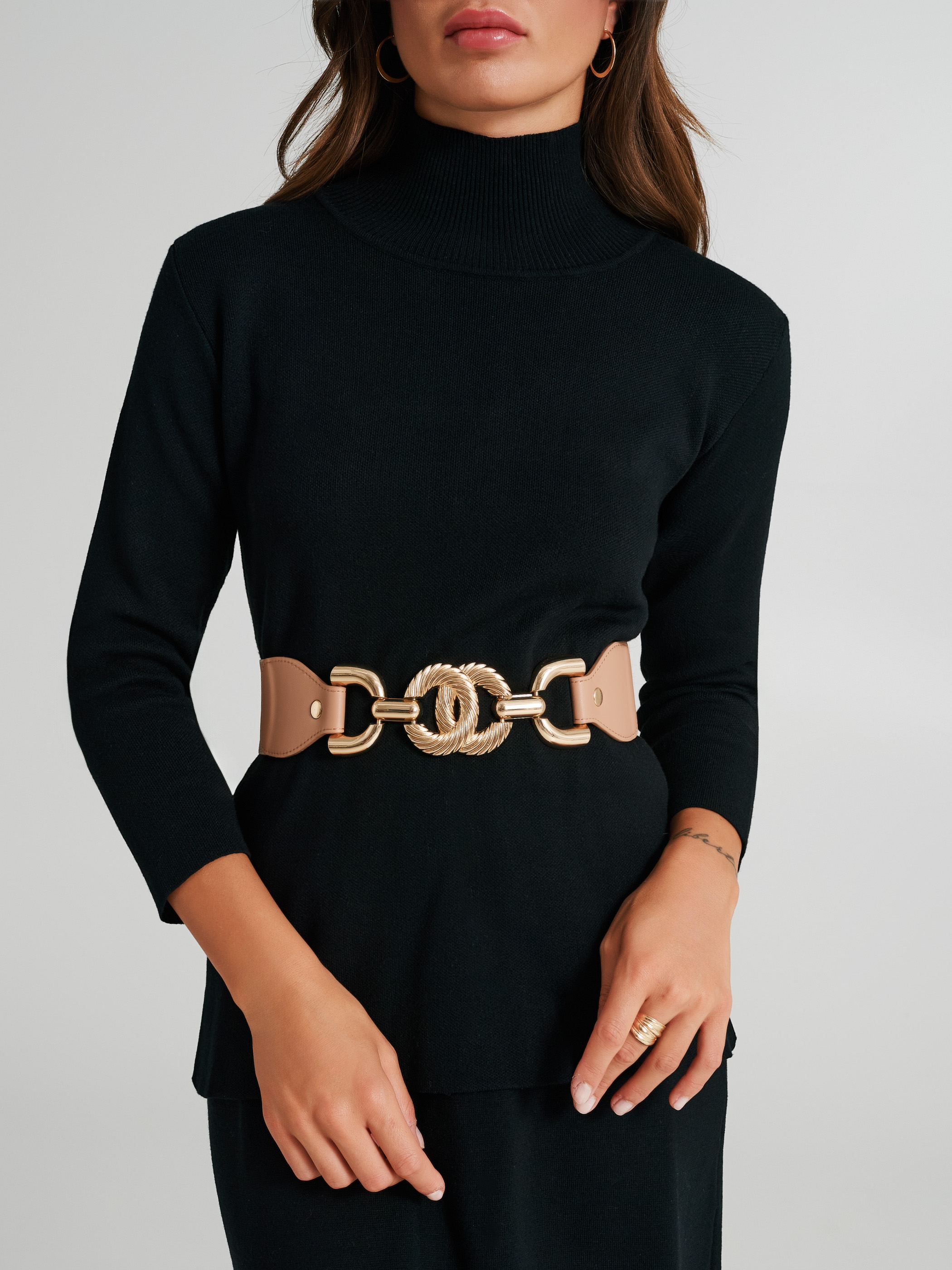 Ceinture lastique boucle et anneaux