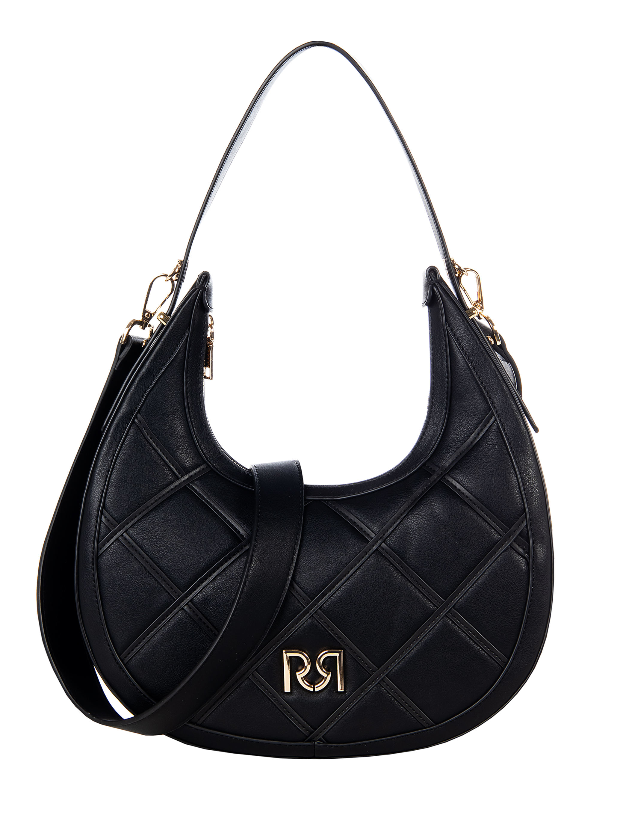 Quilted Hobo Bag with RR Logo | Rinascimento