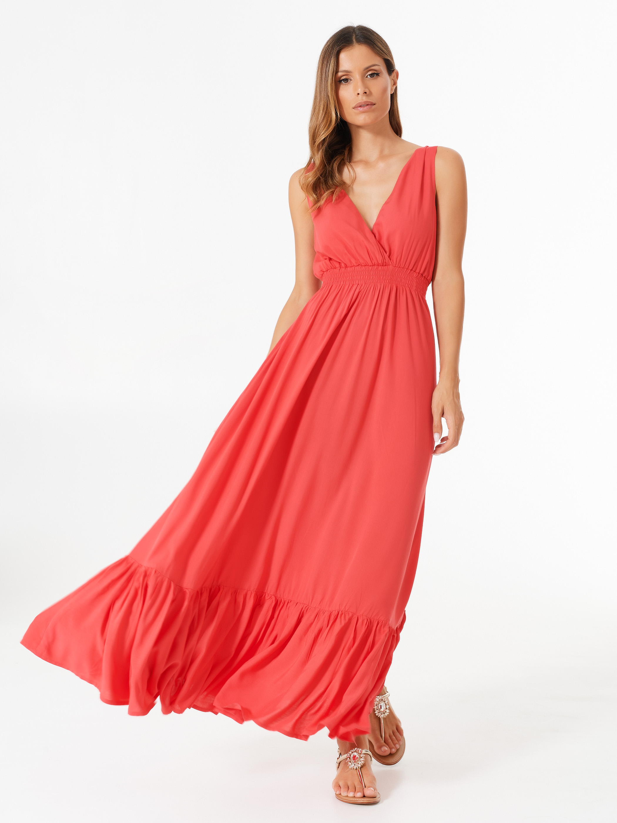 maxikleid rot