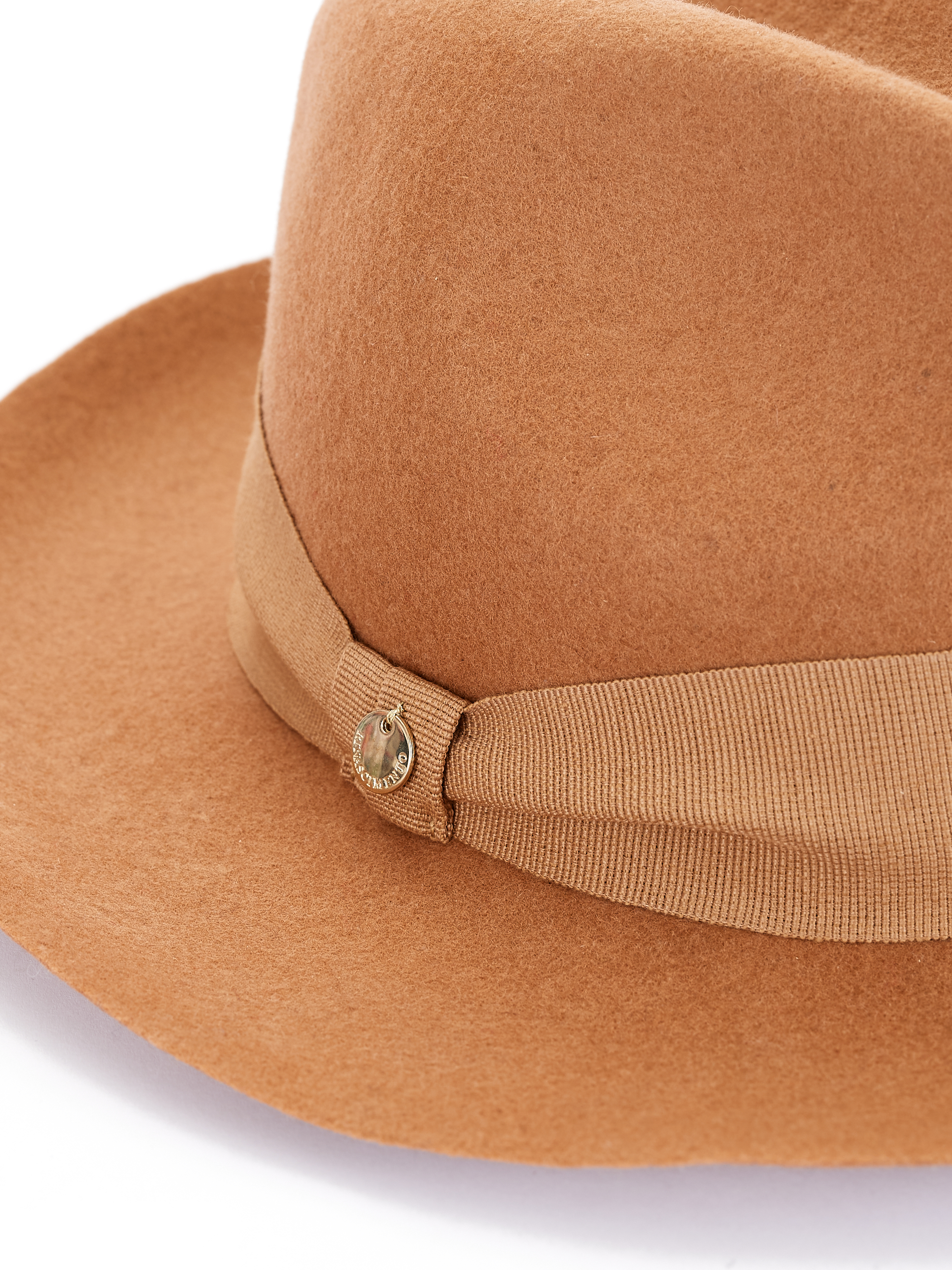 Wide Brim Hat Camel Camel Beige Women Rinascimento
