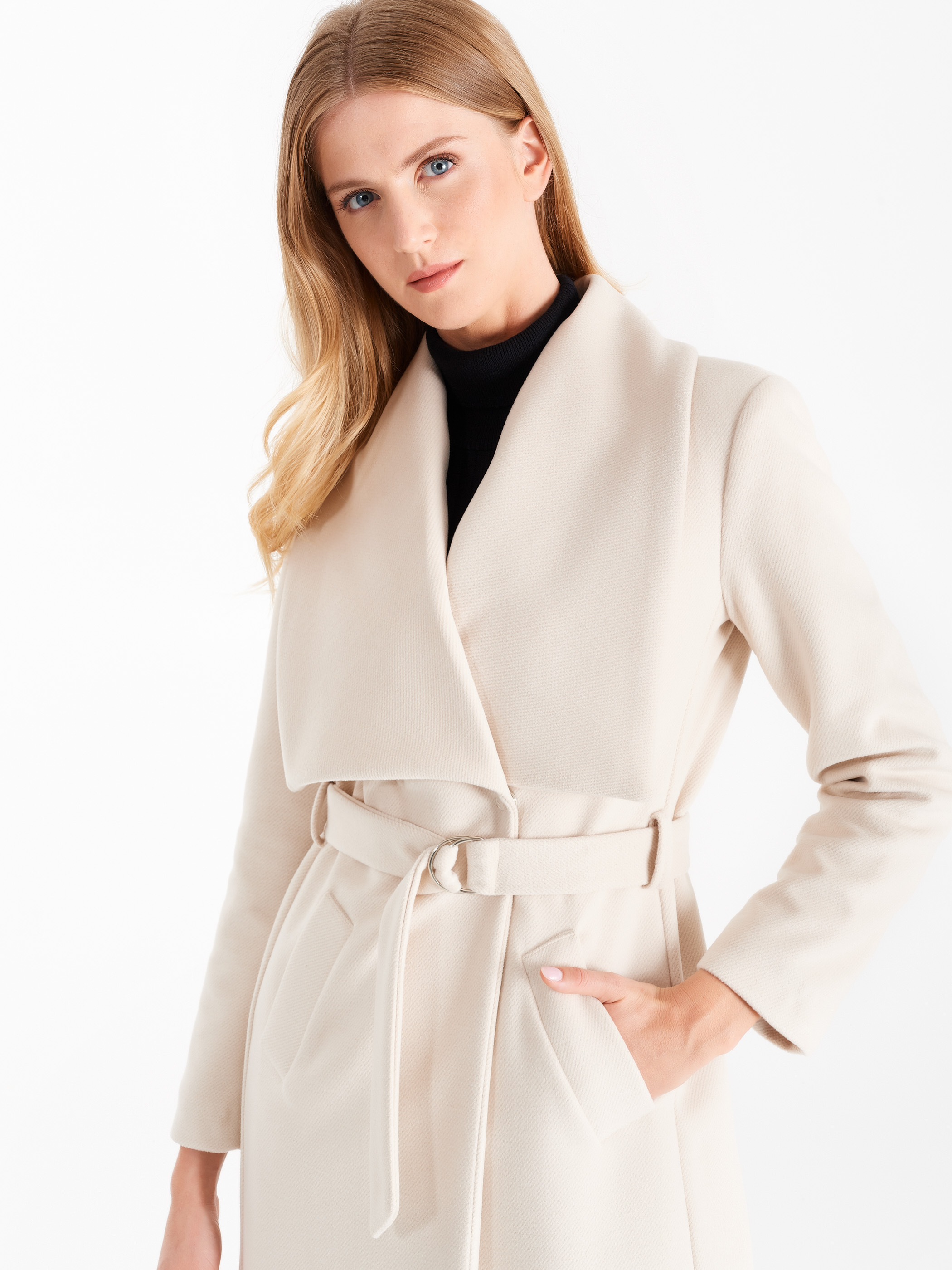 Robe Coat White Ivory Rinascimento