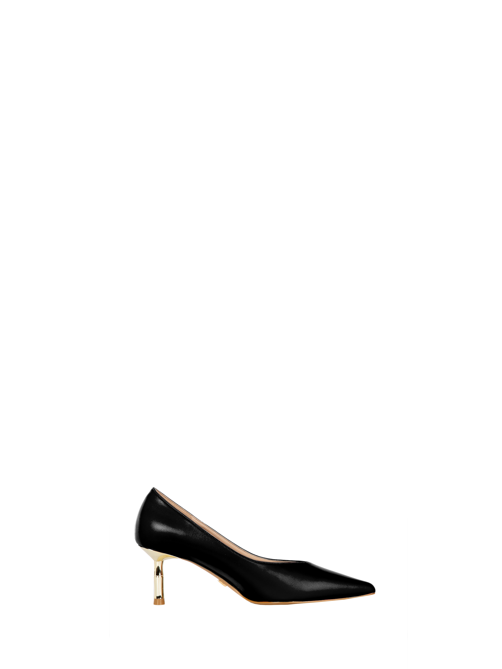 Scarpe nere con tacco oro top