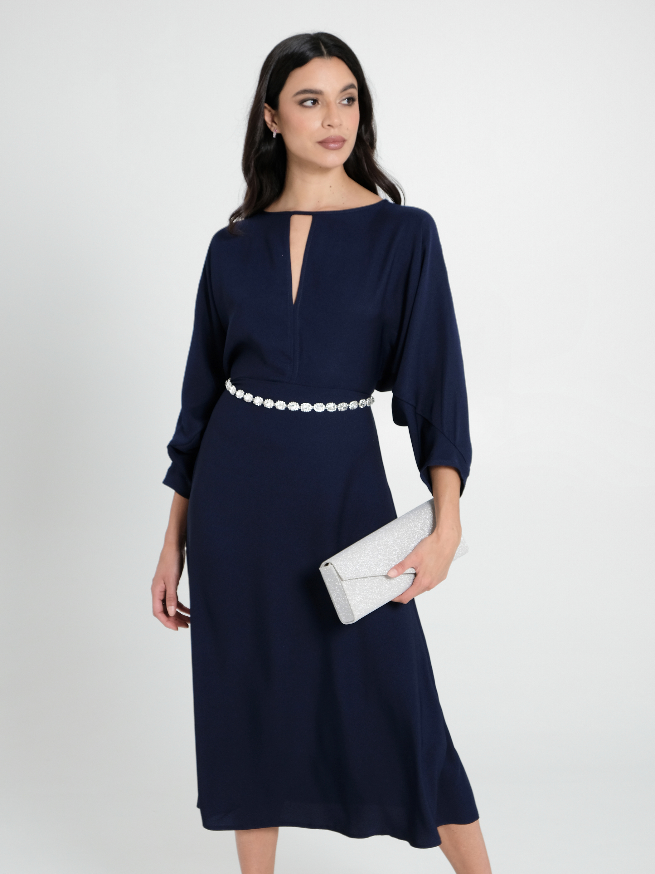 Robe midi a manches kimono Rinascimento