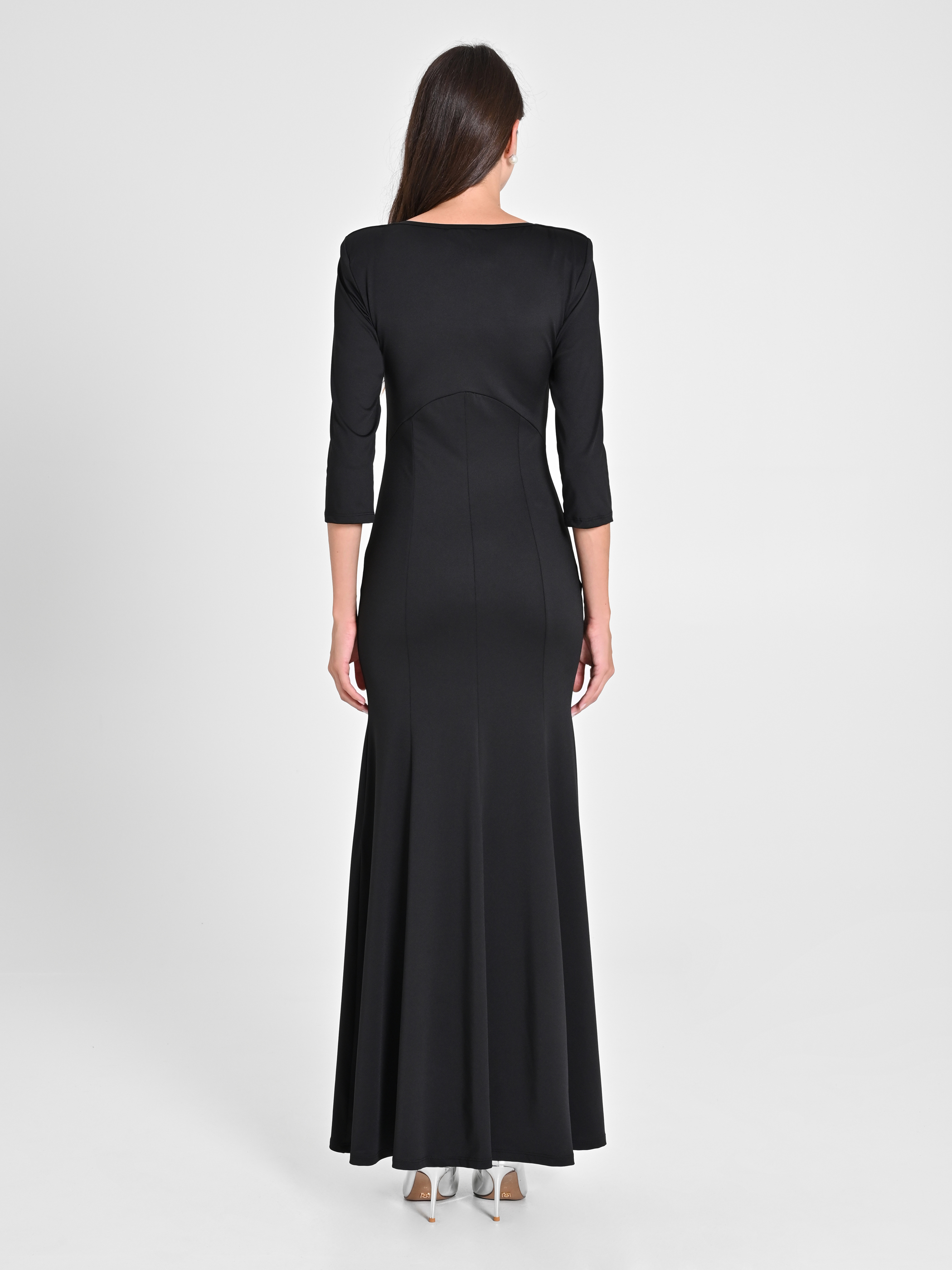 Vestito nero lungo a sirena outlet