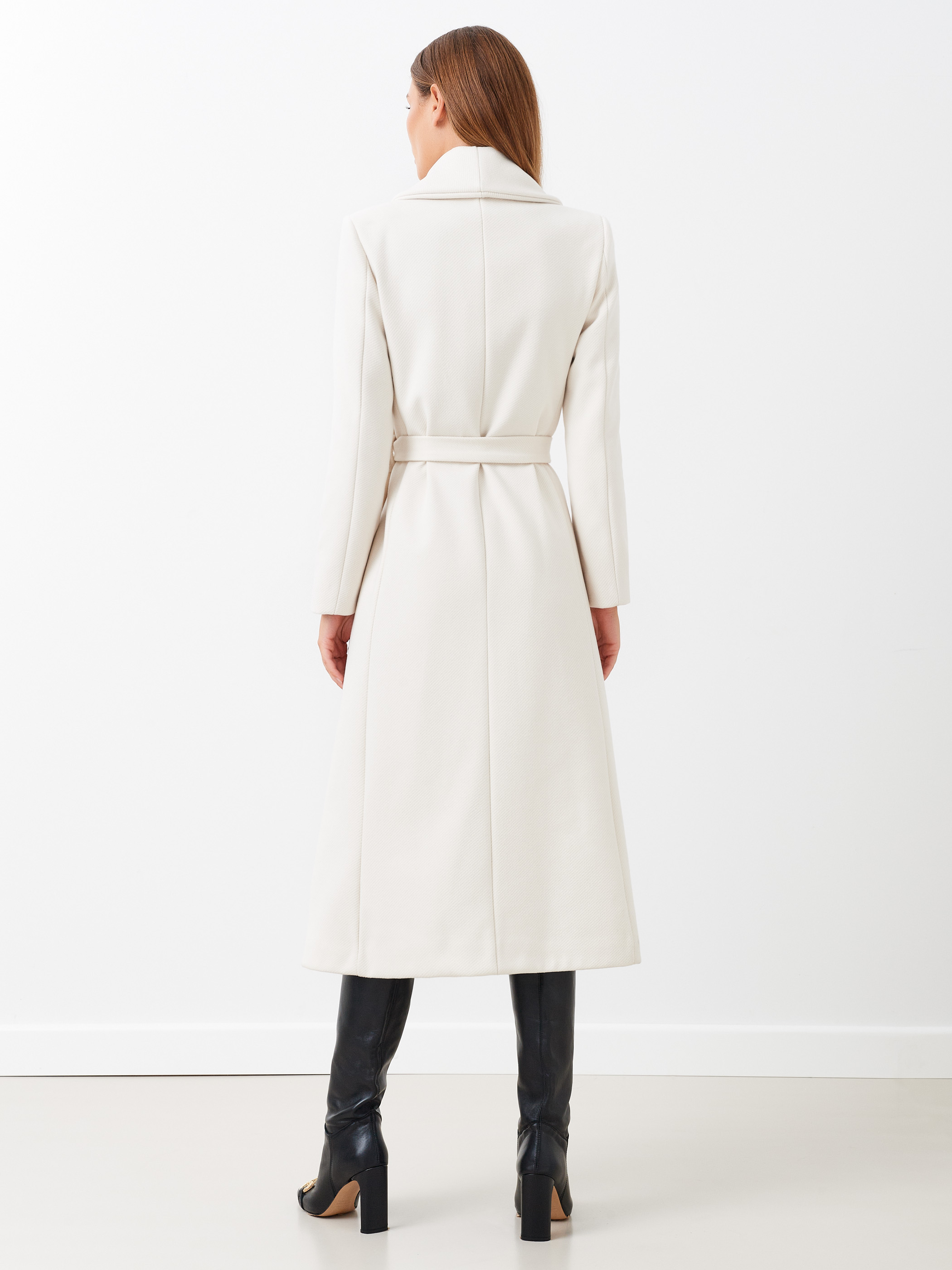 Ligadura Relativo Esta llorando Maxi Abrigo | Blanco Lana | Mujer | Rinascimento