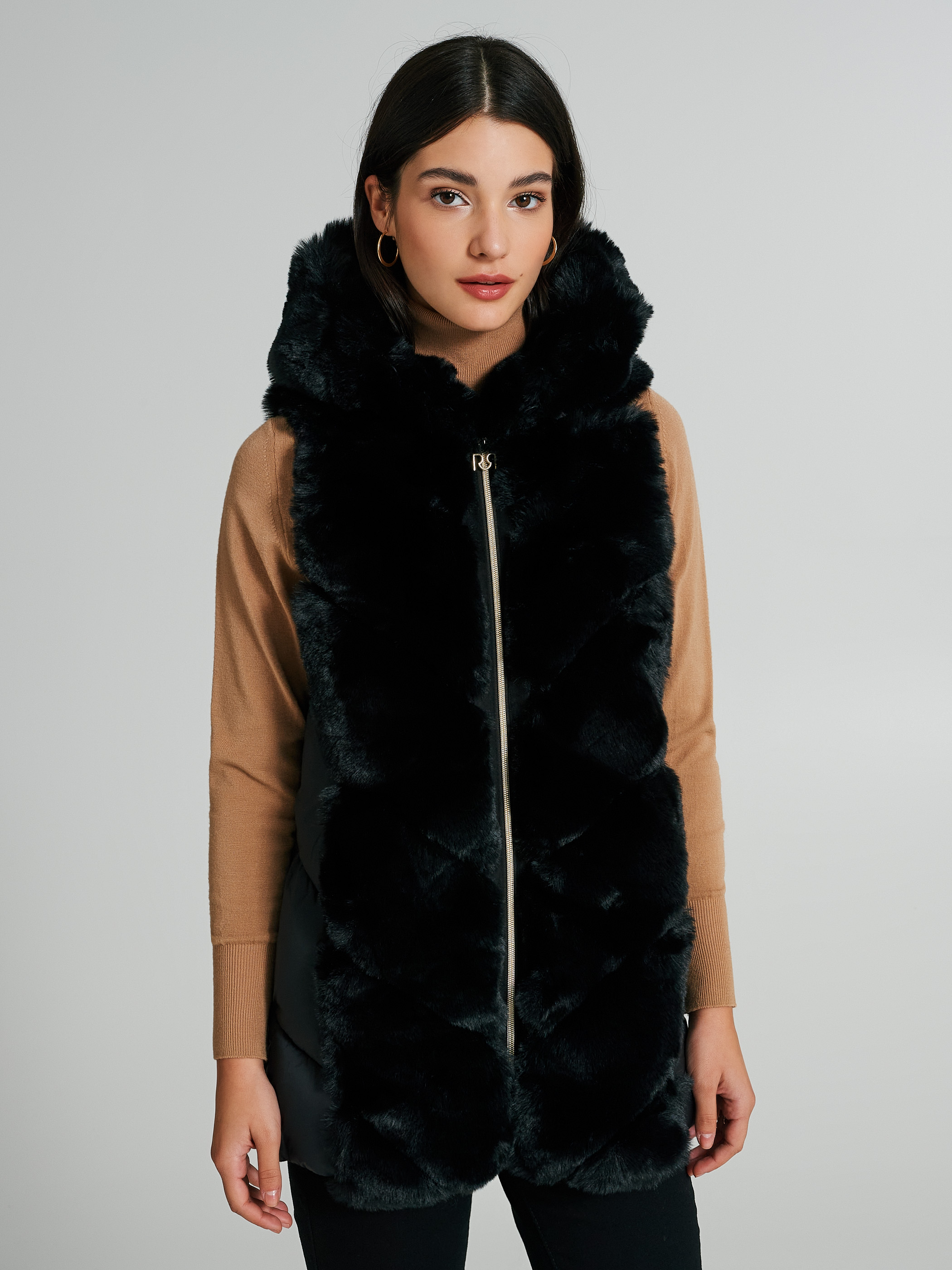 Faux online fur waistcoat