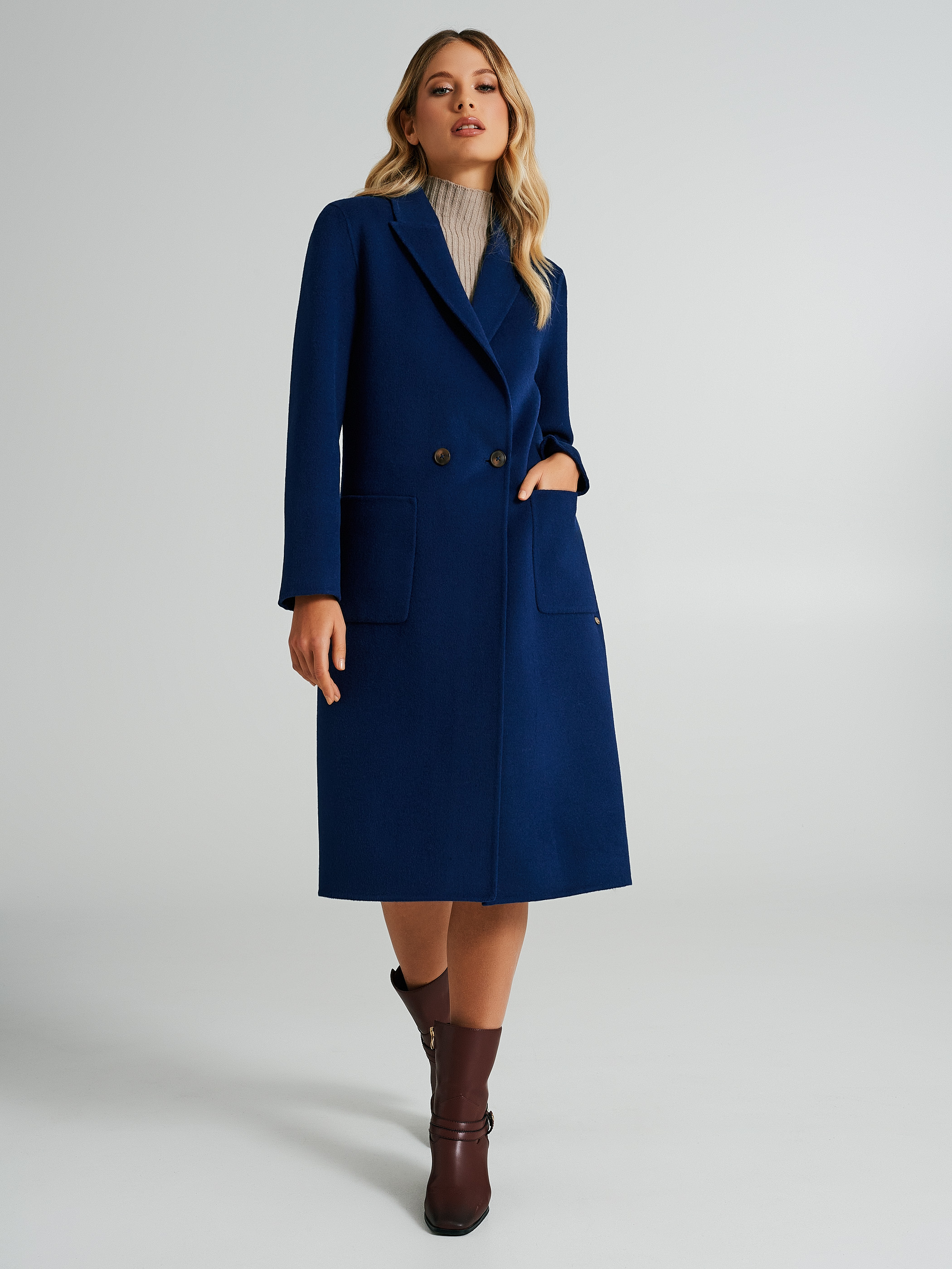 Cappotto doppio bottone in misto lana