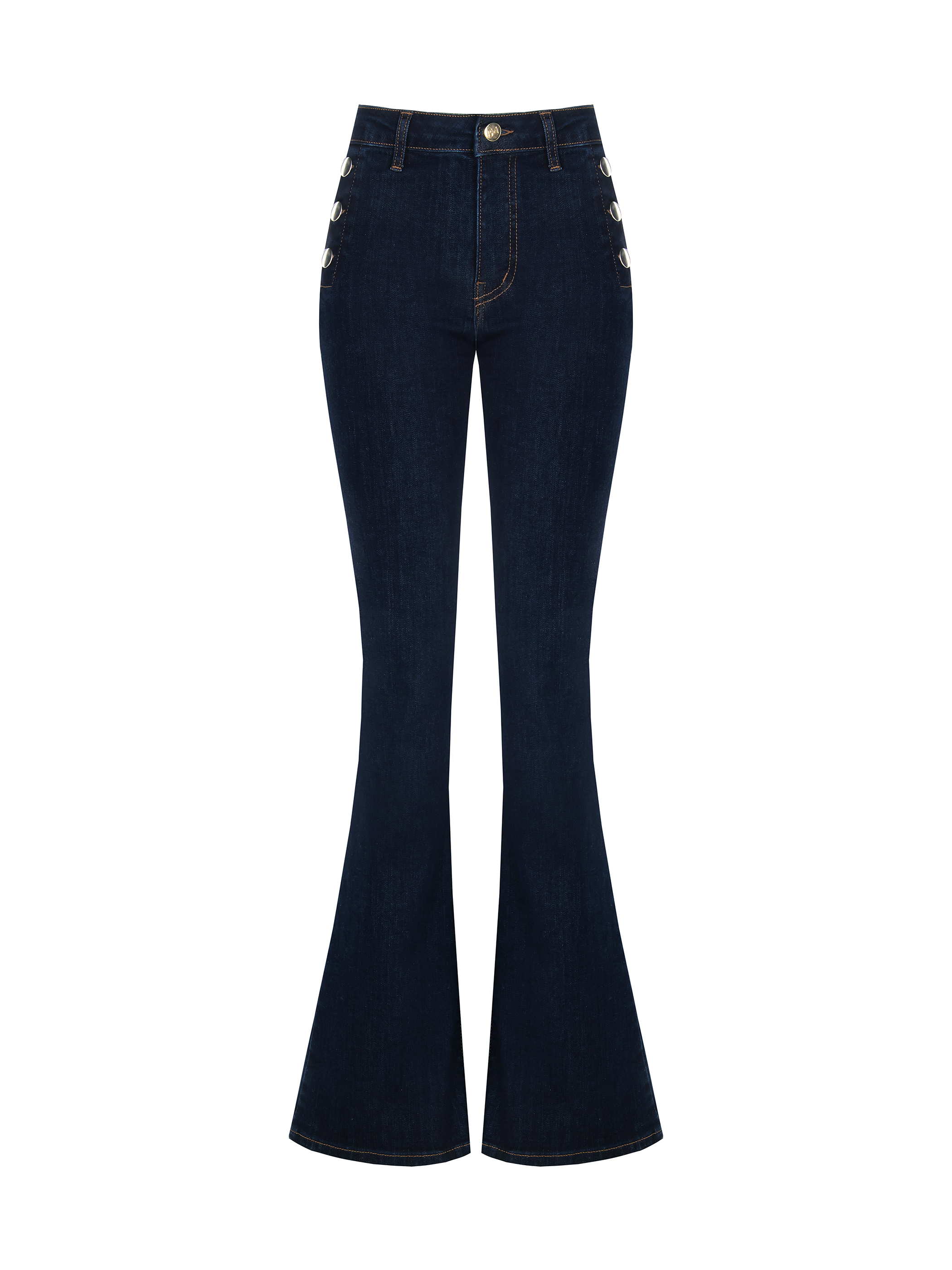 Flared jeans with 6 buttons