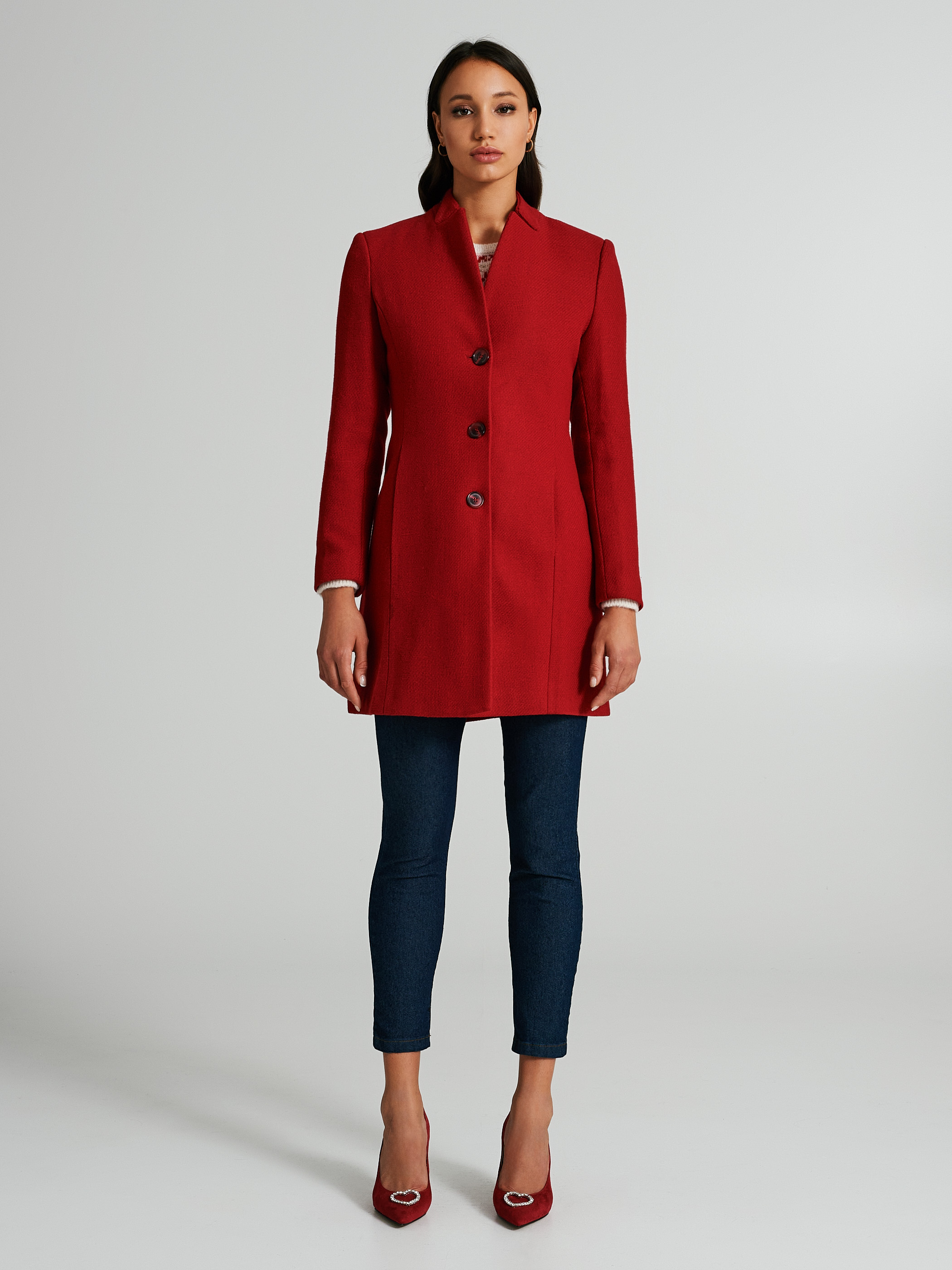 Wool blend coat