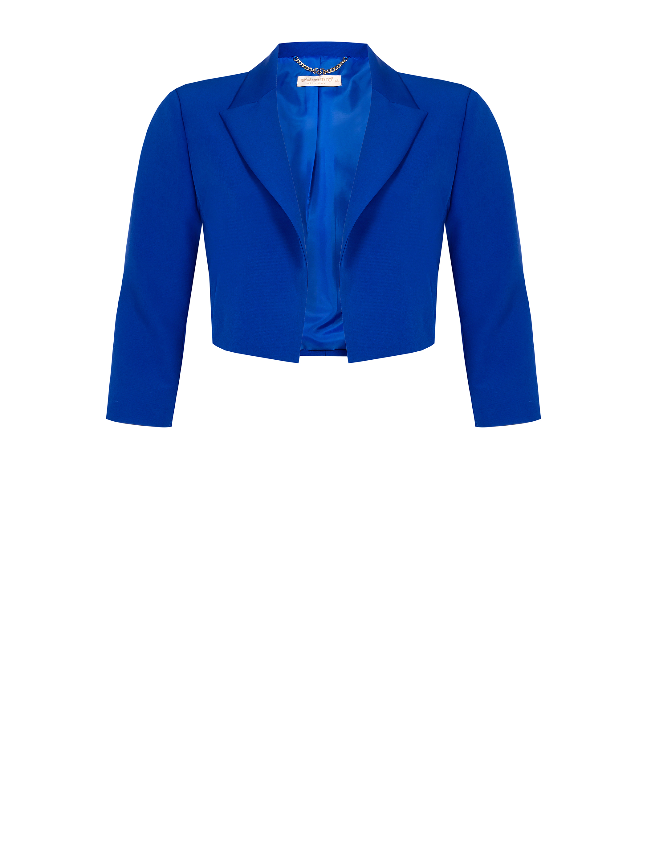 Royal blue cropped jacket outlet