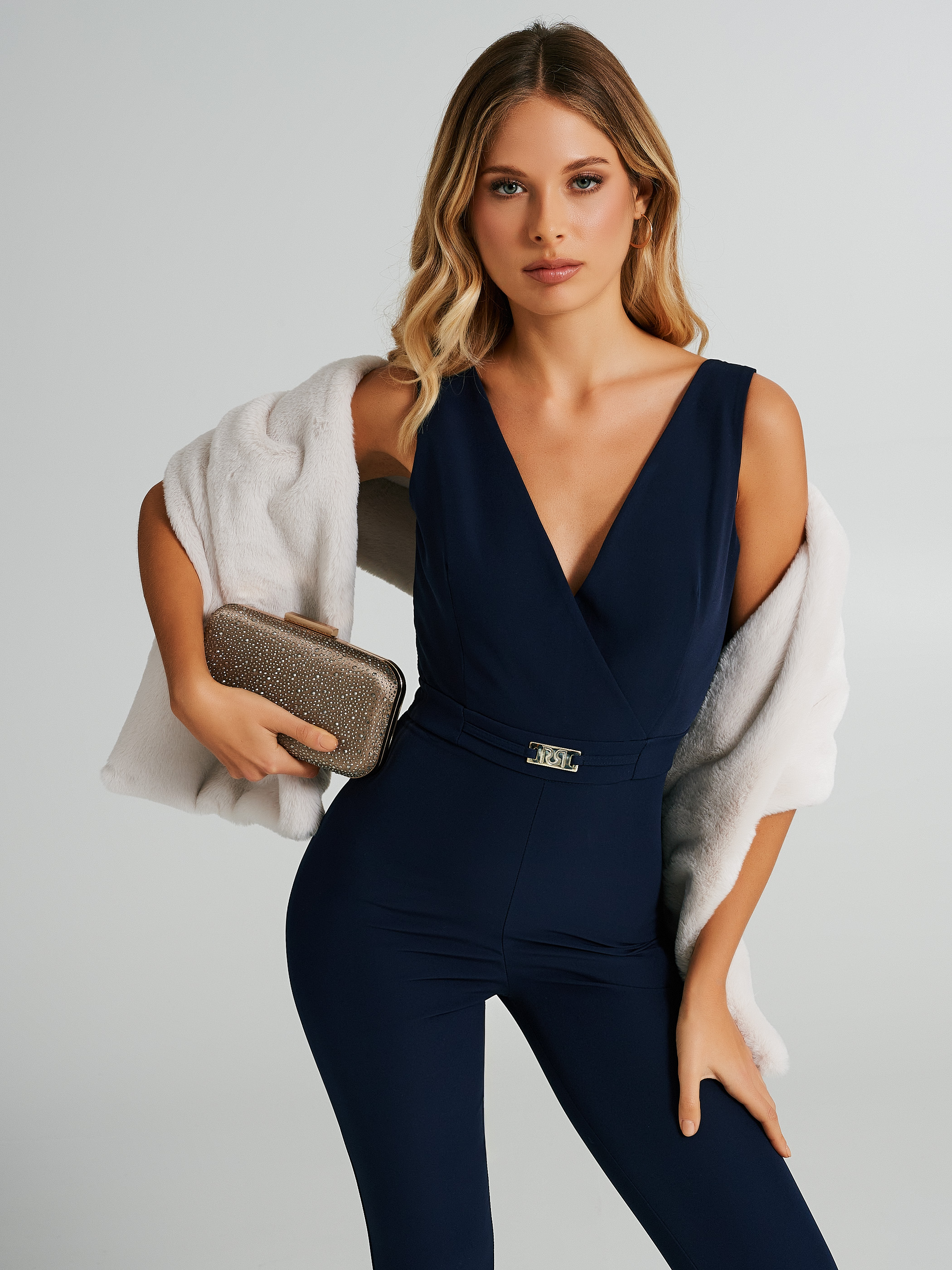 Low sales cut pantsuit