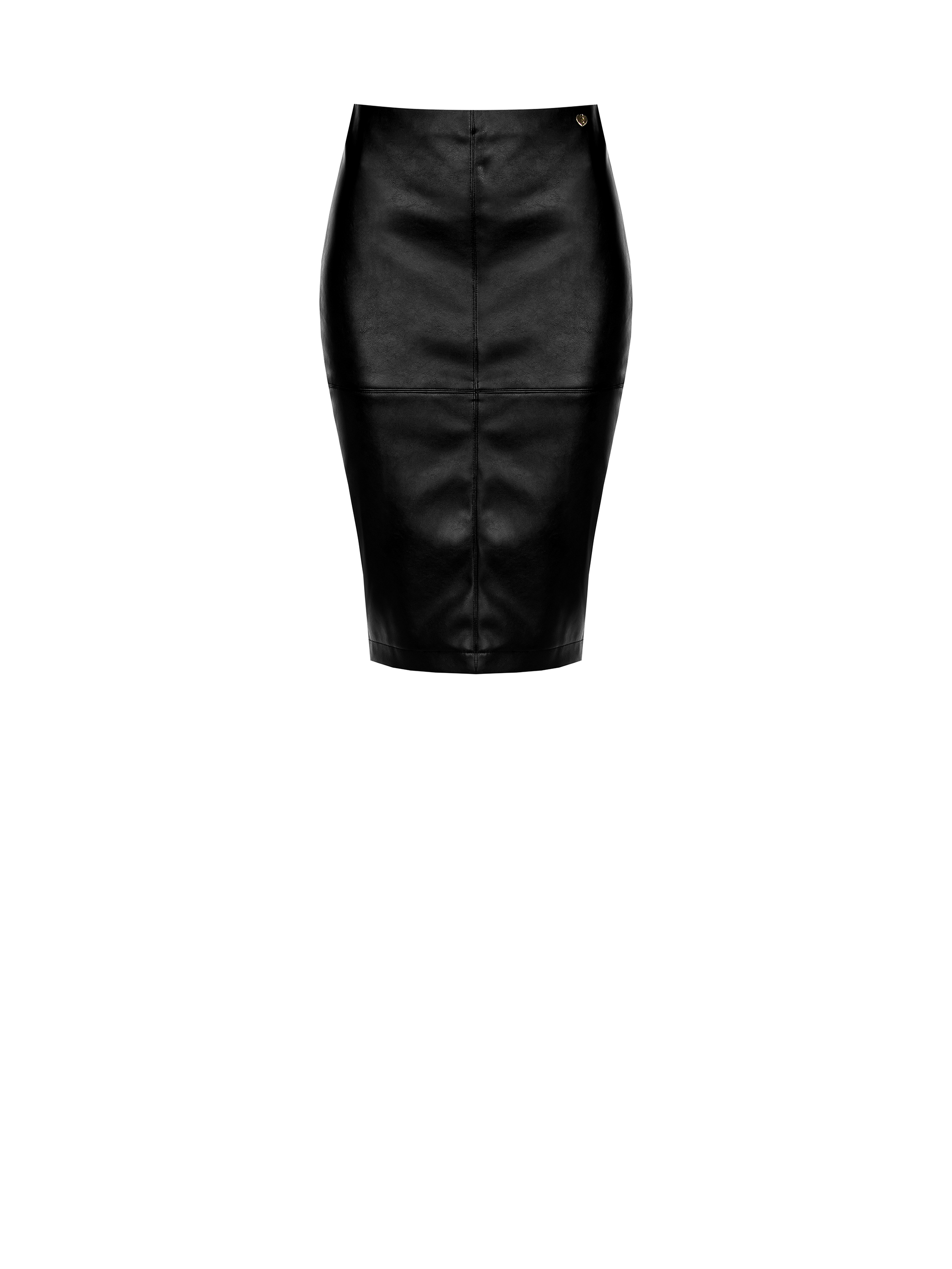 Faux leather pencil skirt