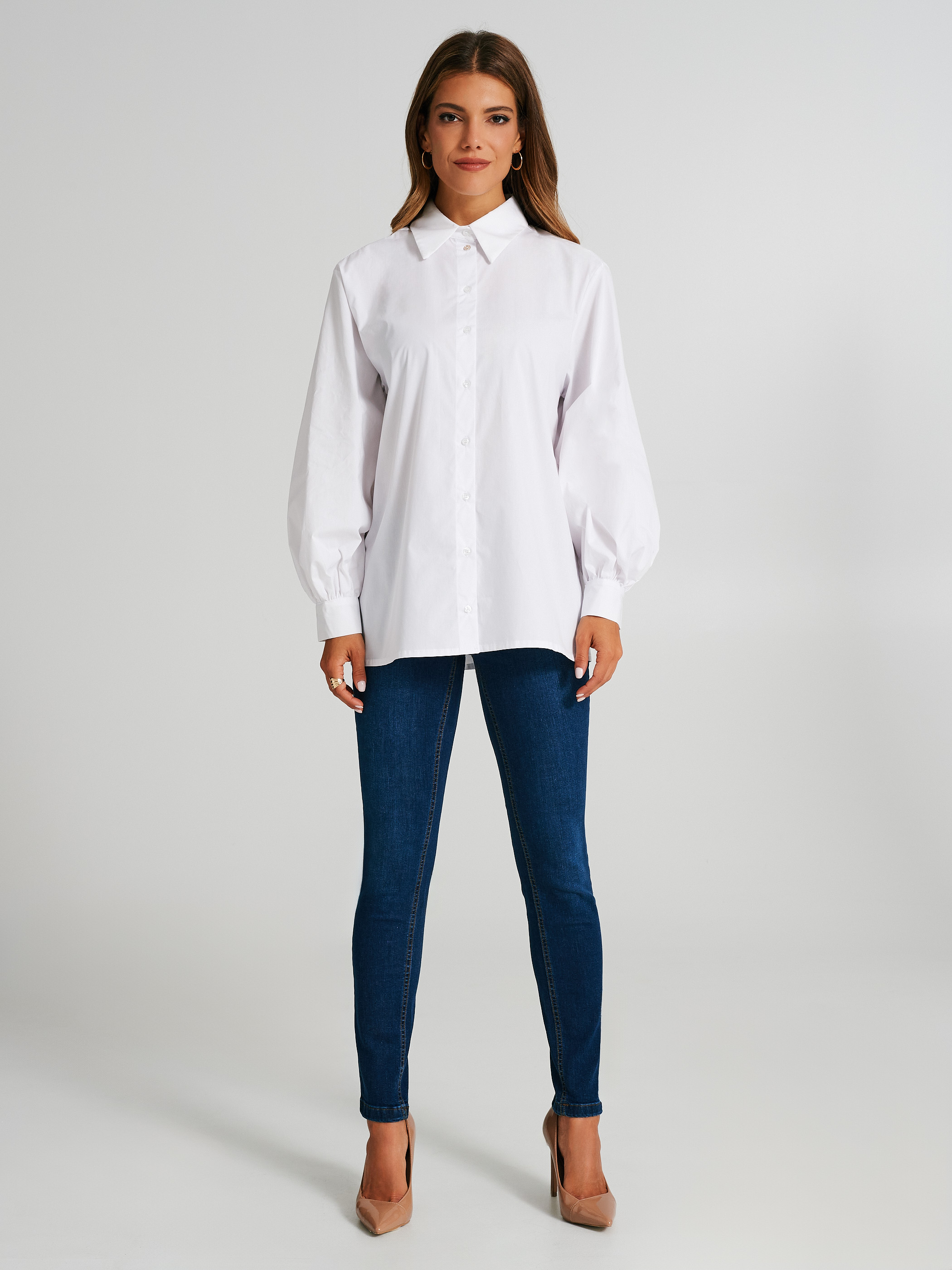Chemise blanche hotsell manches bouffantes