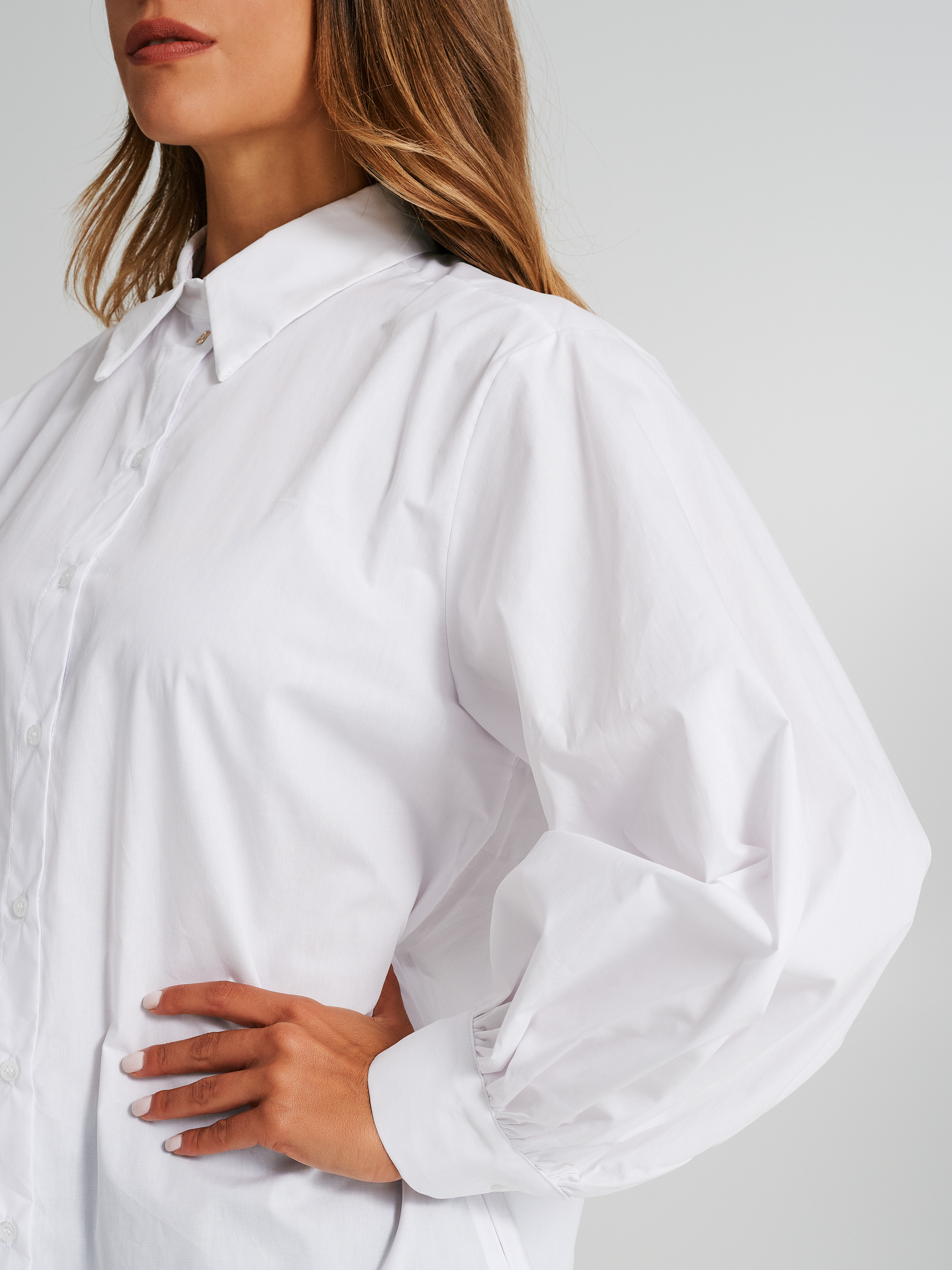 Camicia con maniche a palloncino