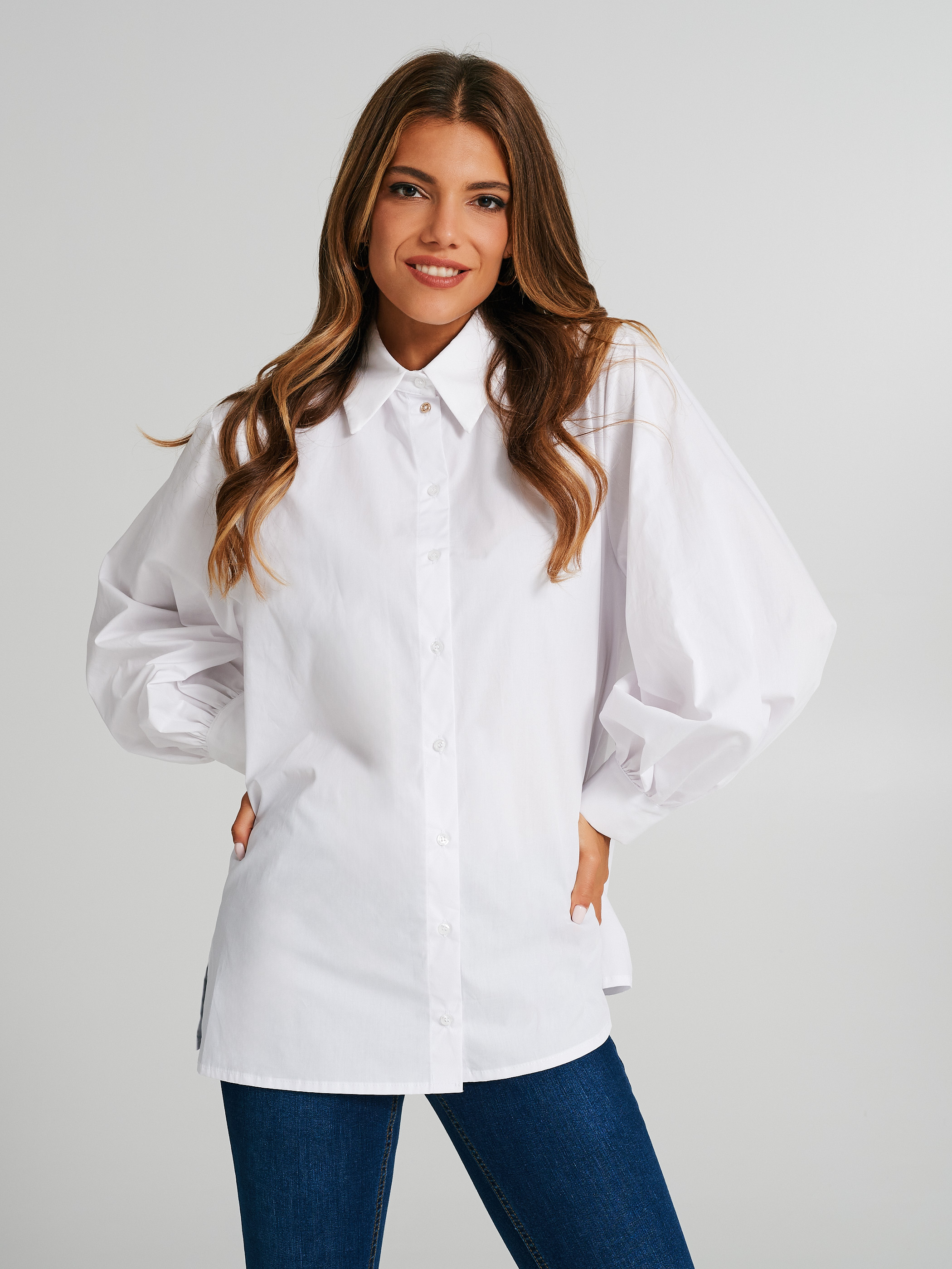 Chemise avec manche bouffante outlet