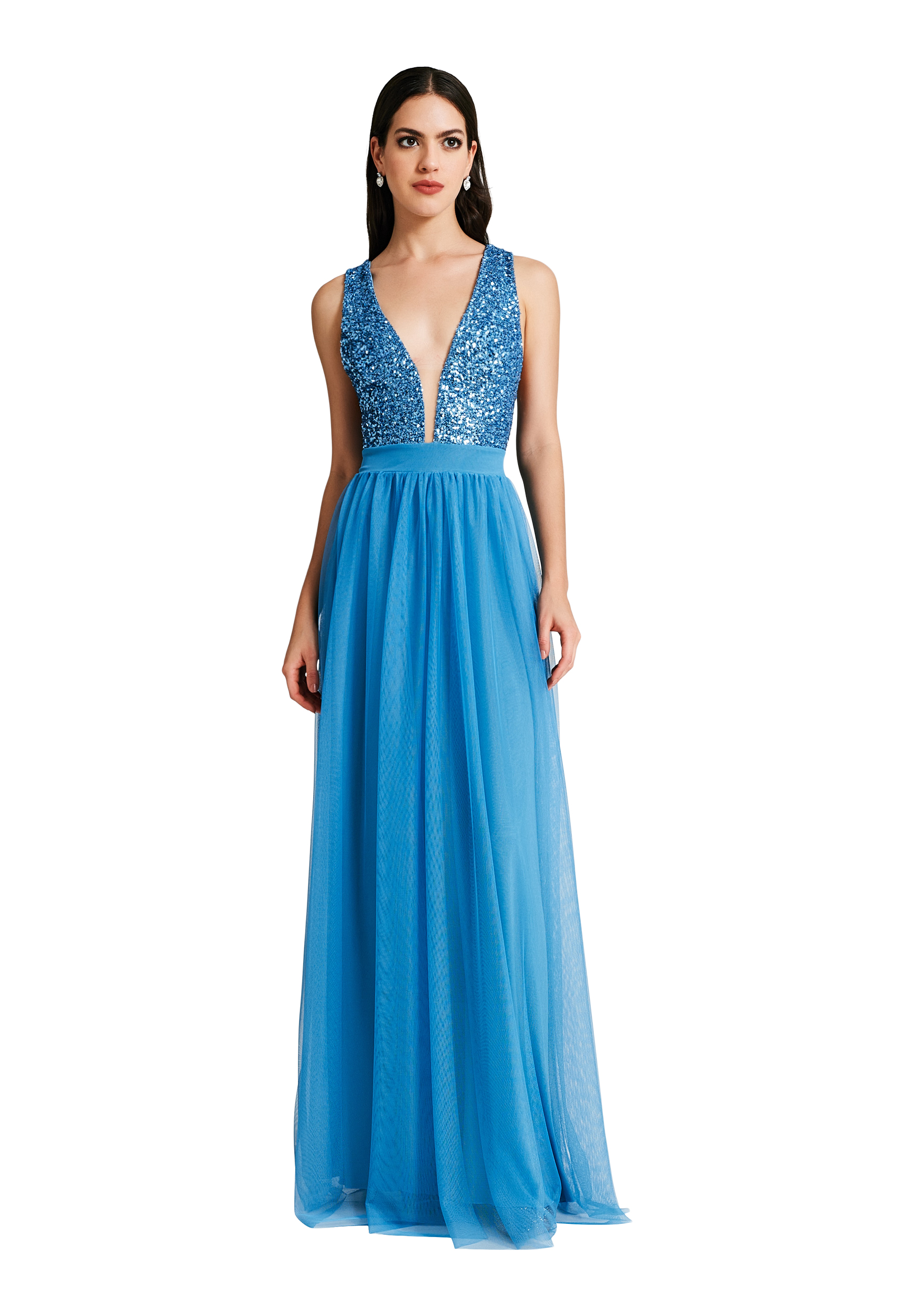 Abito tulle cheap e paillettes
