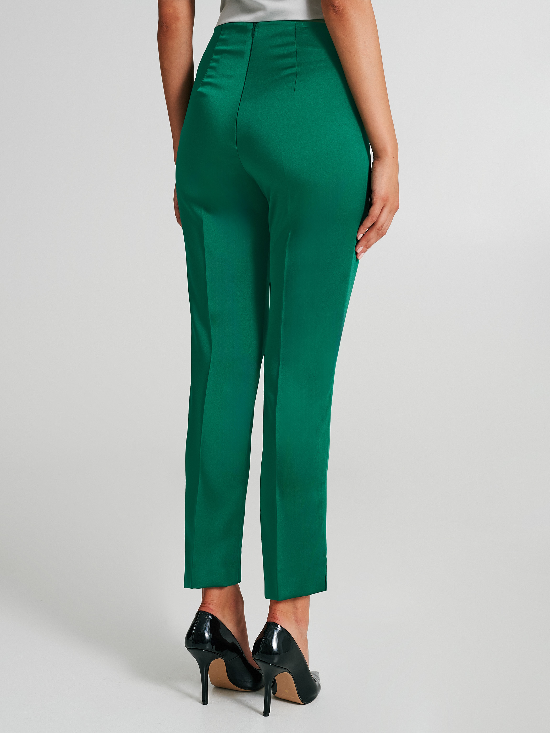 Satin skinny 2025 trousers