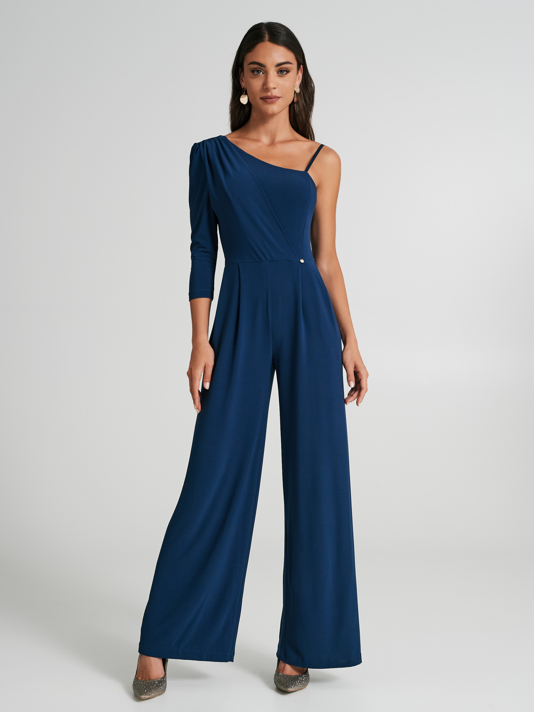 Adrianna papell store one shoulder jumpsuit