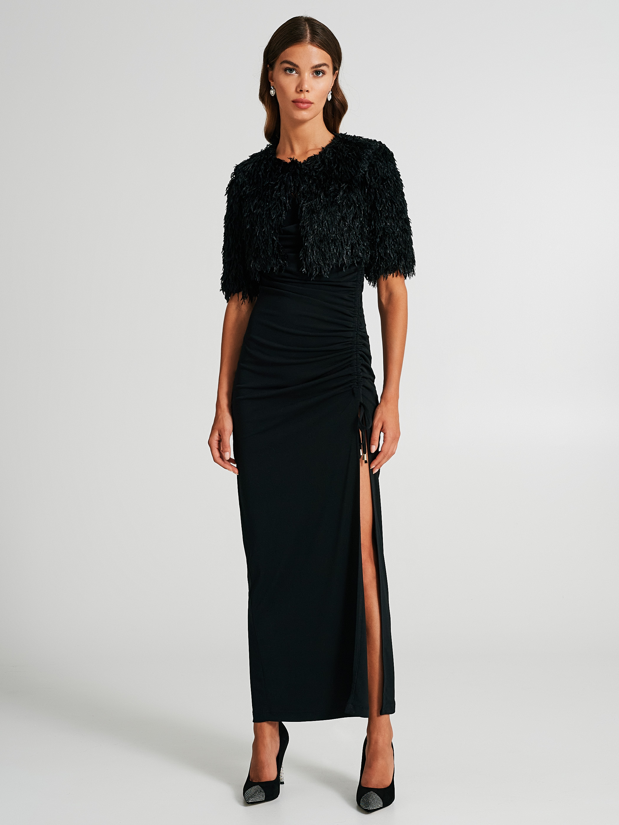 Coprispalle pelliccia outlet nero